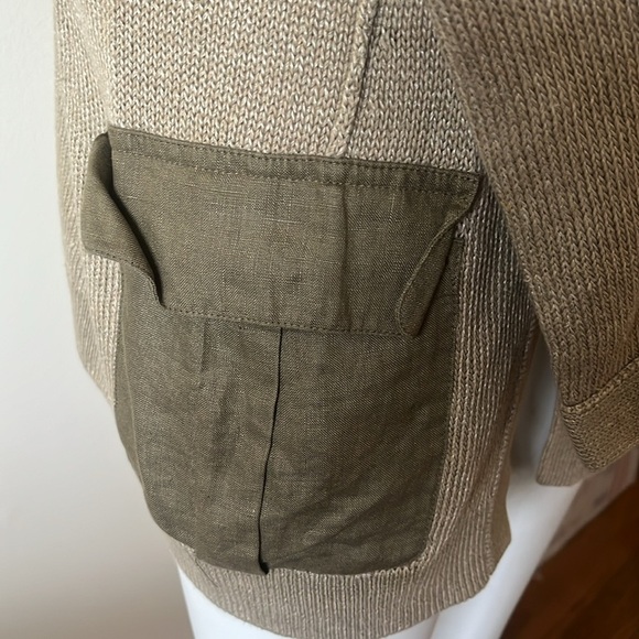 Lafayette 148 Knitted Open Front Cardigan Pockets Size L - Picture 4 of 11